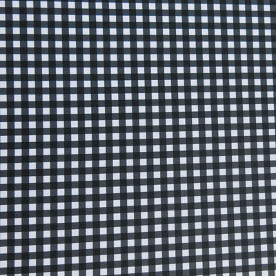 Black Gingham Poly Spandex Swimsuit Fabric