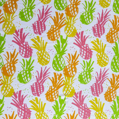 Fluorescent Pineapples Poly Spandex Swimsuit Fabric