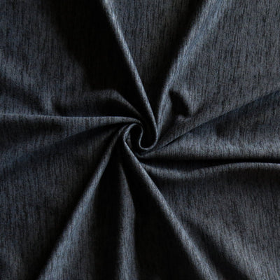Charcoal/Black Marl Double Brushed Poly Spandex Jersey Knit Fabric - 22" Remnant