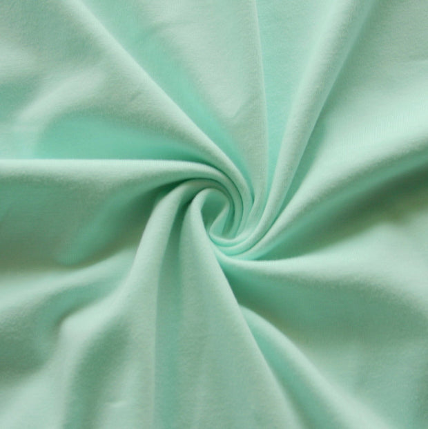 Mint Green Cotton Lycra Jersey Knit Fabric