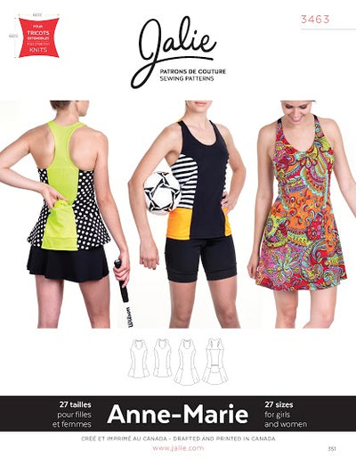 Anne-Marie Tanks and Dress Sewing Pattern by Jalie