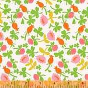 Calico Cotton Knit Fabric by Heather Ross, Pink Colorway