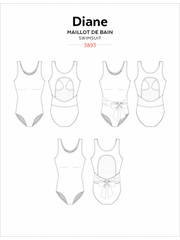 Diane Tank Swimsuit Sewing Pattern by Jalie