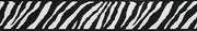 Black and Grey Zebra Reversible Woven Ribbon 7/8" Wide