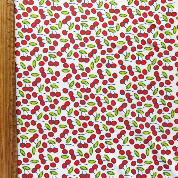 Cherries Poly Spandex Swimsuit Fabric