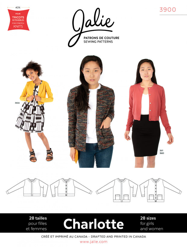 Charlotte Cardigan Sewing Pattern by Jalie