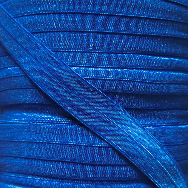 Sapphire Blue 1 Inch Fold Over Elastic 100yd