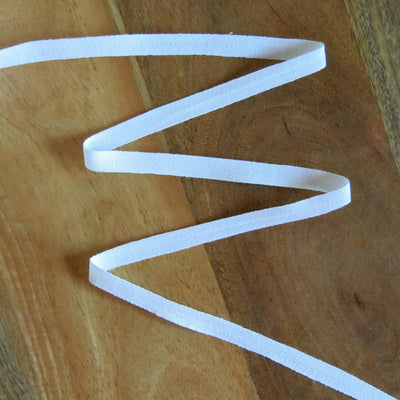 White Herringbone Pattern 1/2 inch Cotton Twill Tape