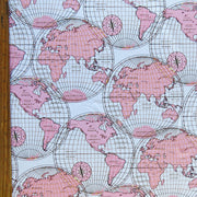Vintage Map Nylon Spandex Swimsuit Fabric