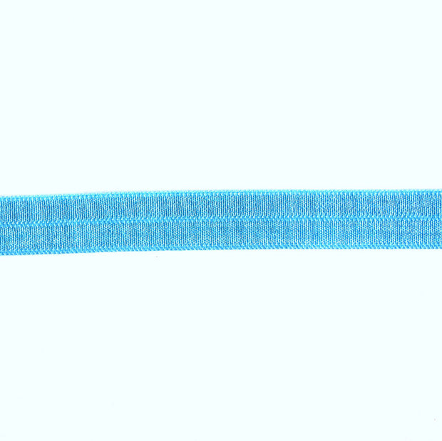 Aqua Blue Fold Over Elastic Trim