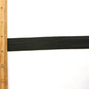 Black 7/8" wide Fold Over Elastic Trim