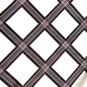 Black/Red Diamond on White Microfiber Boardshort Fabric