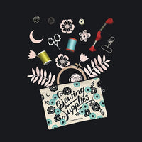 Sewing Supplies Zipper Pouch by CraftedMoon