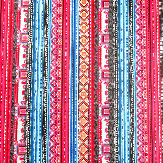 Ethnic Vertical Stripe Nylon Spandex Swimsuit Fabric