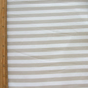 Flax Stripe Bamboo Cotton Lycra Knit Fabric