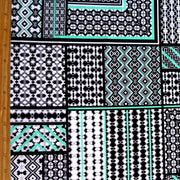 Geometrics Nylon Lycra Swimsuit Fabric, Green Colorway