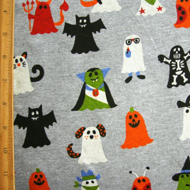 Ghost Halloween Party Cotton Knit Fabric