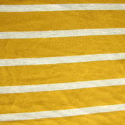 Goldenrod and Heathered Grey Stripe Bamboo Lycra Knit Fabric