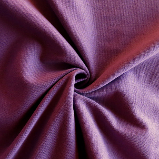 Grape Cotton Heavy Rib Knit Fabric