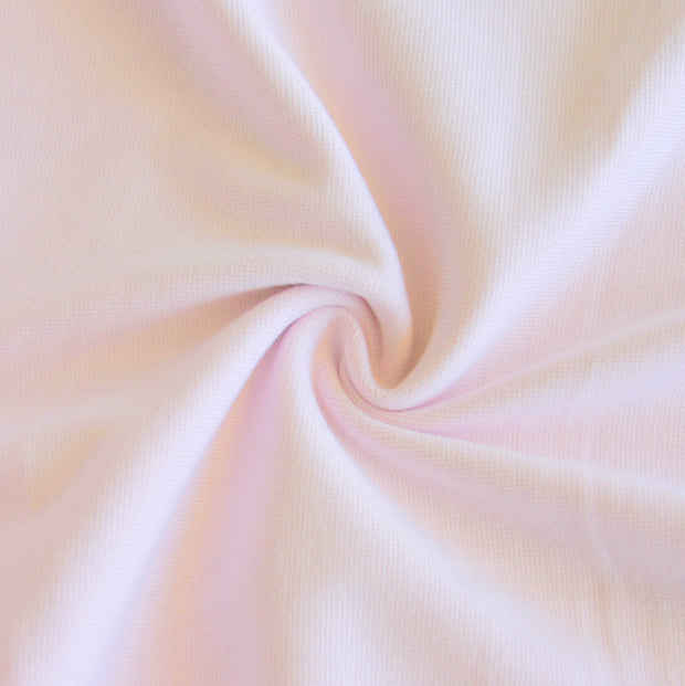 Hint of Pink Cotton Lycra Heavy Rib Knit Fabric