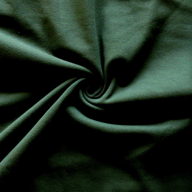 Hunter Green Cotton Heavy Rib Knit Fabric