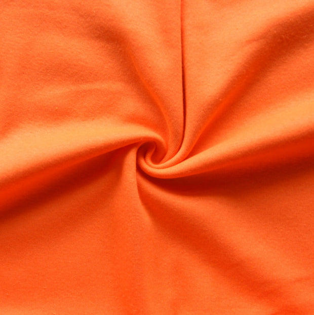 Hunter Orange Cotton Rib Knit Fabric
