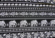 Indian Elephants Cotton Lycra Knit Fabric