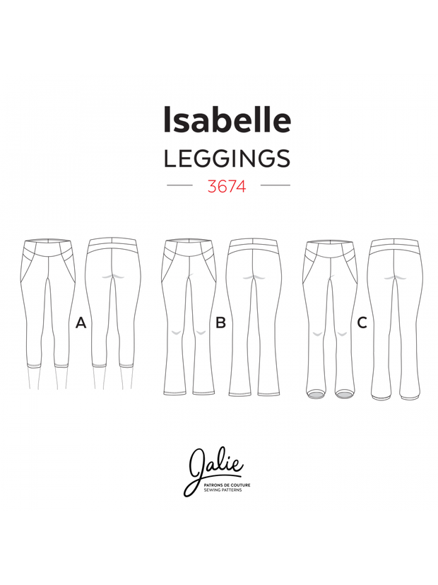 Isabelle Leggings and Skating Pants Sewing Pattern by Jalie