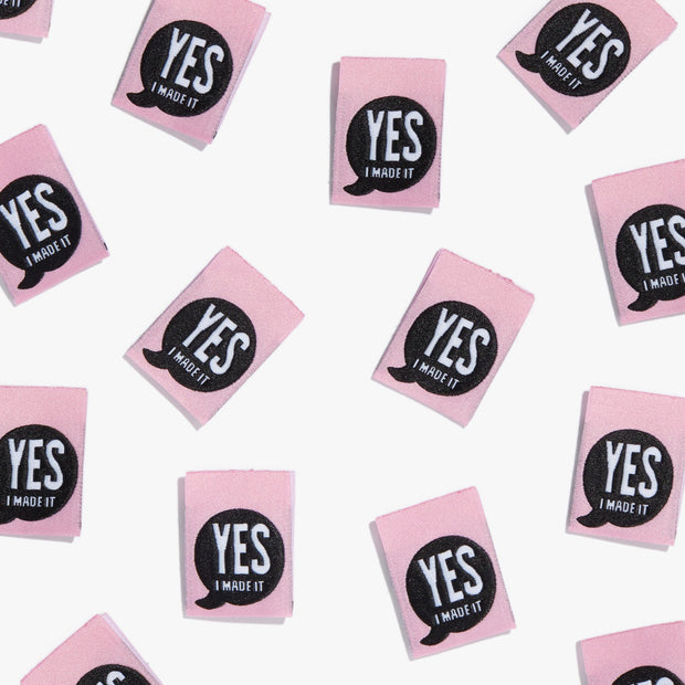 "Yes I Made It" 10 Pack Woven Labels by Kylie and the Machine