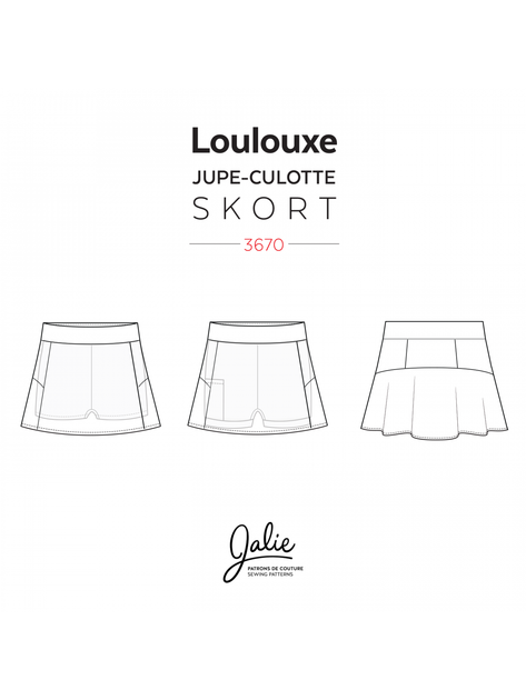 Loulouxe Skort Sewing Pattern by Jalie – The Fabric Fairy