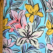 Lovely Lilies Cotton Lycra Knit Fabric