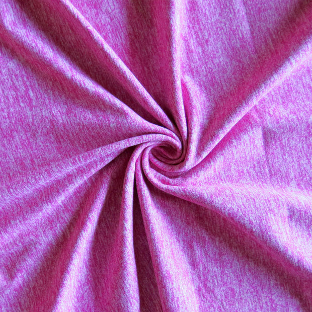 Magenta Heathered Marl Poly Lycra Jersey Knit Fabric