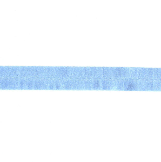 Cornflower Light Blue Matte Fold Over Elastic Trim