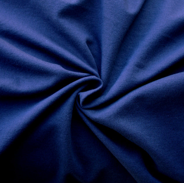 Navy French Terry Brushed Fleece Fabric by the Yard 1 Yard Style 732 