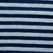 Navy and Grey Stripe Hemp Organic Cotton Knit Fabric