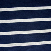 Navy and Heathered Grey Stripe Bamboo Lycra Knit Fabric