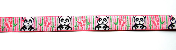 Pandas and Bamboo Woven Ribbon Trim