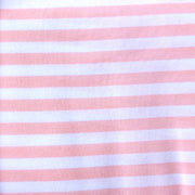 Pink and White 3/8 inch wide Stripe Cotton Lycra Knit Fabric
