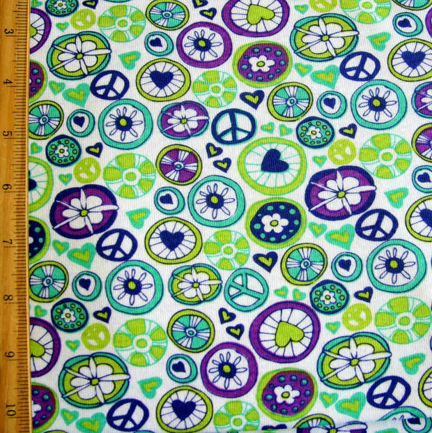 Playful Pinwheels Cotton Knit Fabric