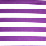 Purple and White 3/4 inch Stripe Nylon Lycra Swimsuit Fabric