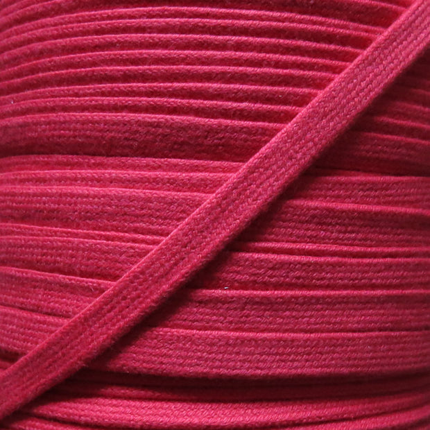 Red 3/8 Cotton Hoodie Drawstring Flat Tape