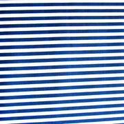 Royal 1/4 Inch Stripes on White Nylon Lycra Swimsuit Fabric