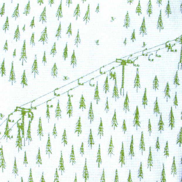 Ski Lift Cotton Thermal Knit Fabric - 30" Remnant Piece