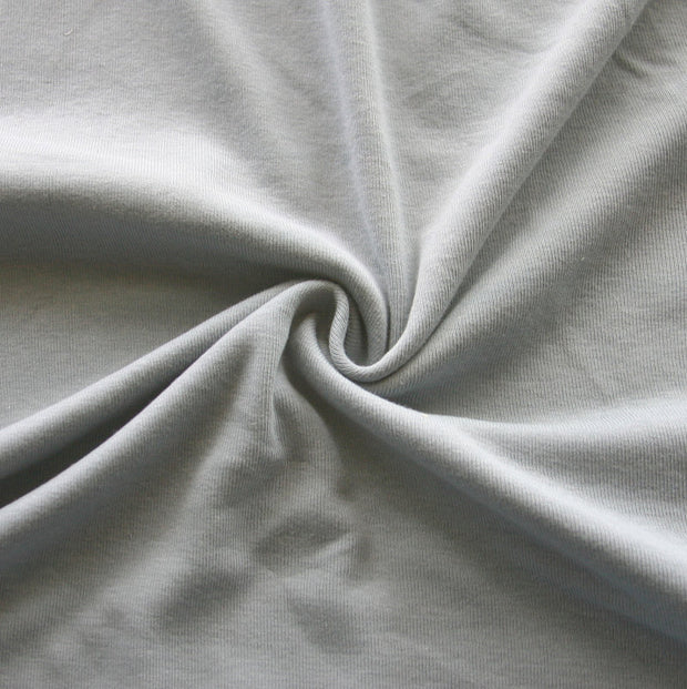 Slate Grey Cotton Rib Knit Fabric