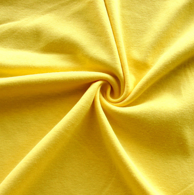 Sunshine Yellow Cotton Rib Knit Fabric