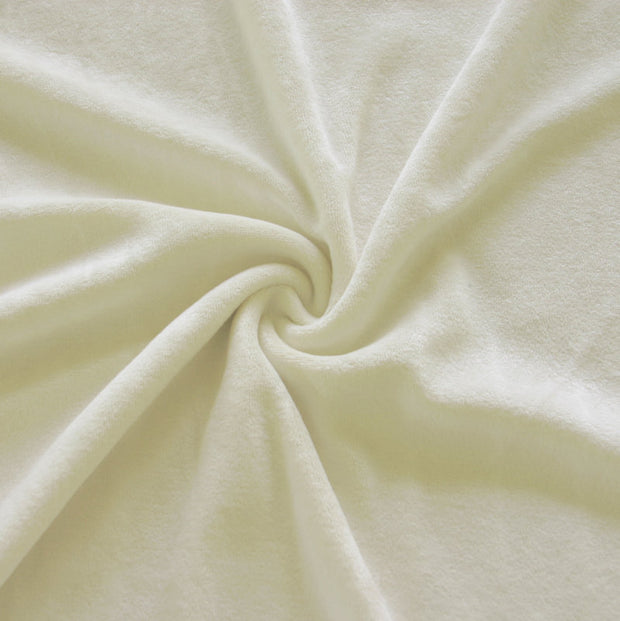 Natural Bamboo Organic Cotton Velour Fabric
