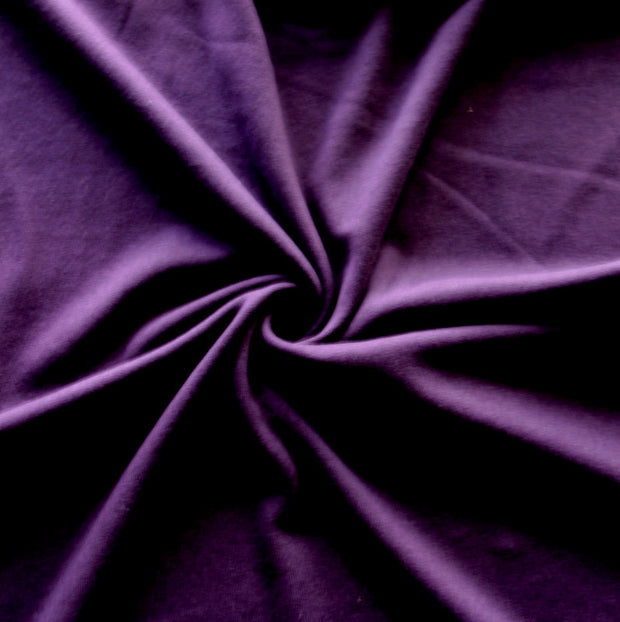 Dark Purple Cotton Rib Knit Fabric