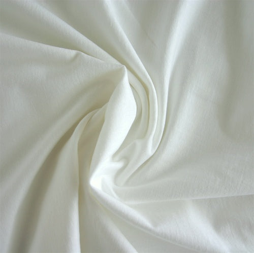 Off White Cotton Lycra Jersey Knit Fabric