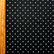 White Pin Dots on Black Nylon Lycra Swimsuit Fabric