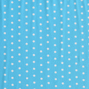 White Pindots on Turquoise Nylon Spandex Swimsuit Fabric